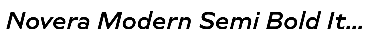 Novera Modern Semi Bold Italic